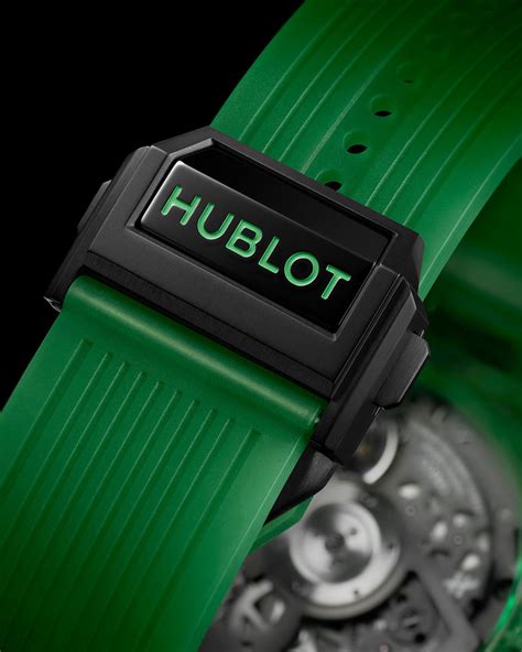 hublot green black watch|hublot unico green saxem watch.